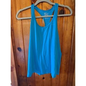 Nike‎ The Nike Tee Athletic Cut Racerback Tank Top Turquoise Blue Women's size M